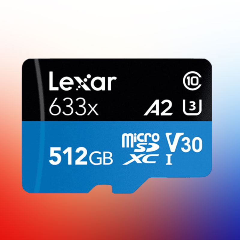 خرید کارت میکرو SD لکسار Lexar | ظرفیت ۵۱۲GB کلاس ۱۰ استاندارد UHS-I U3