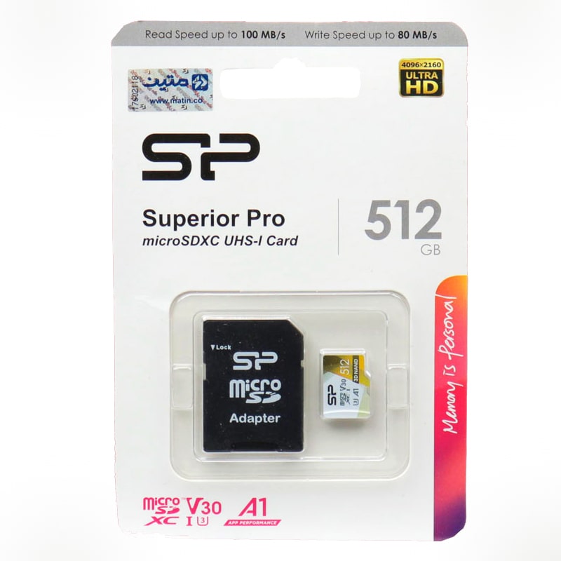 خرید کارت میکرو SD سیلیکون پاور مدل Superior Pro | ظرفیت ۵۱۲ گیگابایت