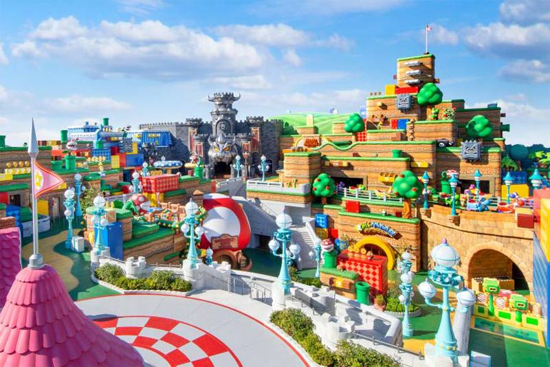 نمای هوایی از پارک تفریحی Super Nintendo World در ژاپن – دنیای واقعی ماریو و بوزر در گزارش تصویری مایتندو (Mytendo)