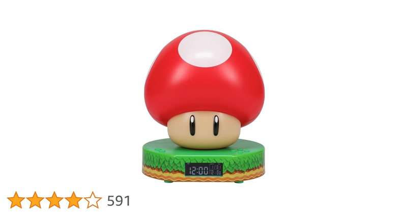 ساعت زنگ‌دار قارچی Super Mario با طراحی الهام‌گرفته از دنیای نینتندو – محصول تزئینی و کاربردی برای طرفداران در مایتندو (Mytendo)